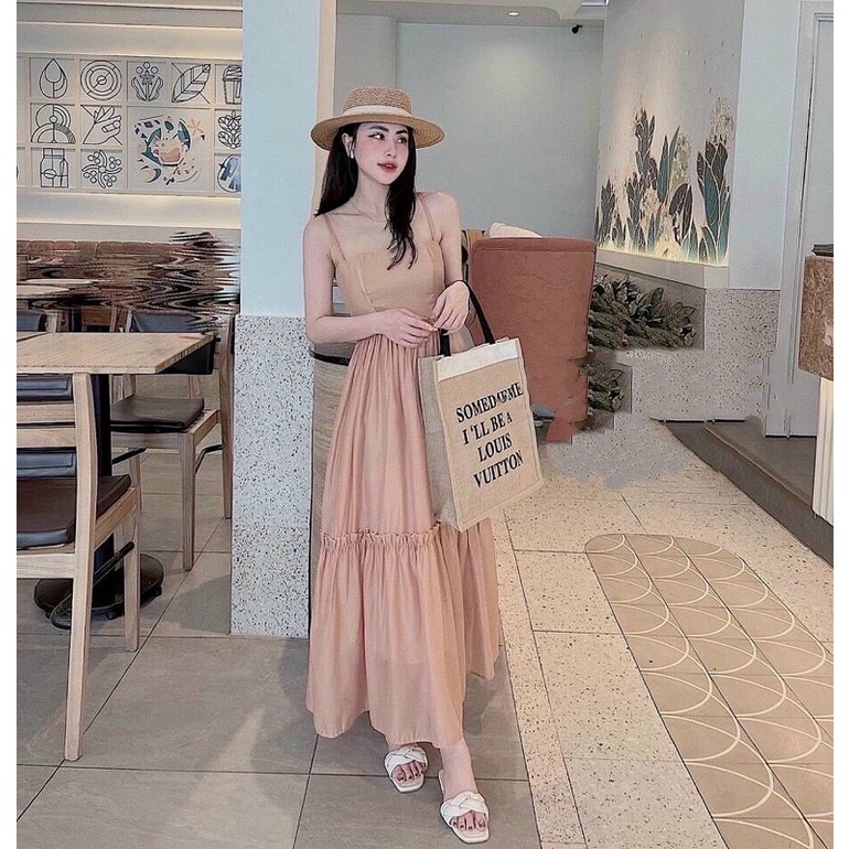Đầm maxi voan lụa 2 dây thiết kế hót trend _Mã 31 | BigBuy360 - bigbuy360.vn