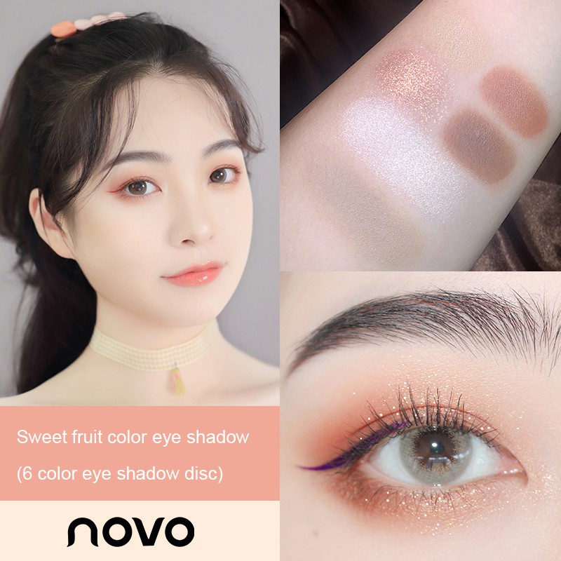 ☀☀☀ (Hàng Mới Về) Bảng Phấn Mắt 6 Màu Sắc Hiệu Ứng Lì / Ánh Nhũ Kết Hợp Thời Trang ☝☝☝ | BigBuy360 - bigbuy360.vn