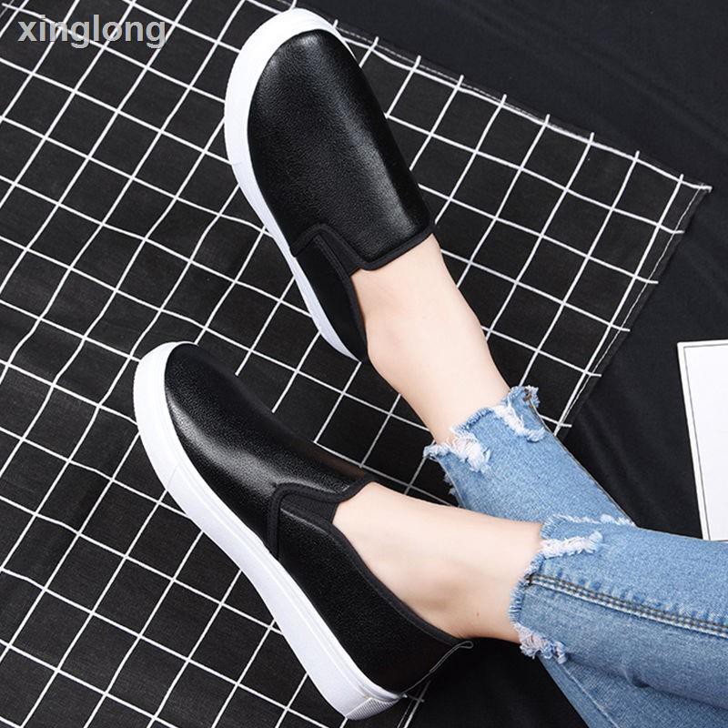 ▽✳✴Giày Lười Da Đế Bằng Chống Trượt Không Thấm Nước Phong Cách Hàn Quốc Cho Nữ | BigBuy360 - bigbuy360.vn