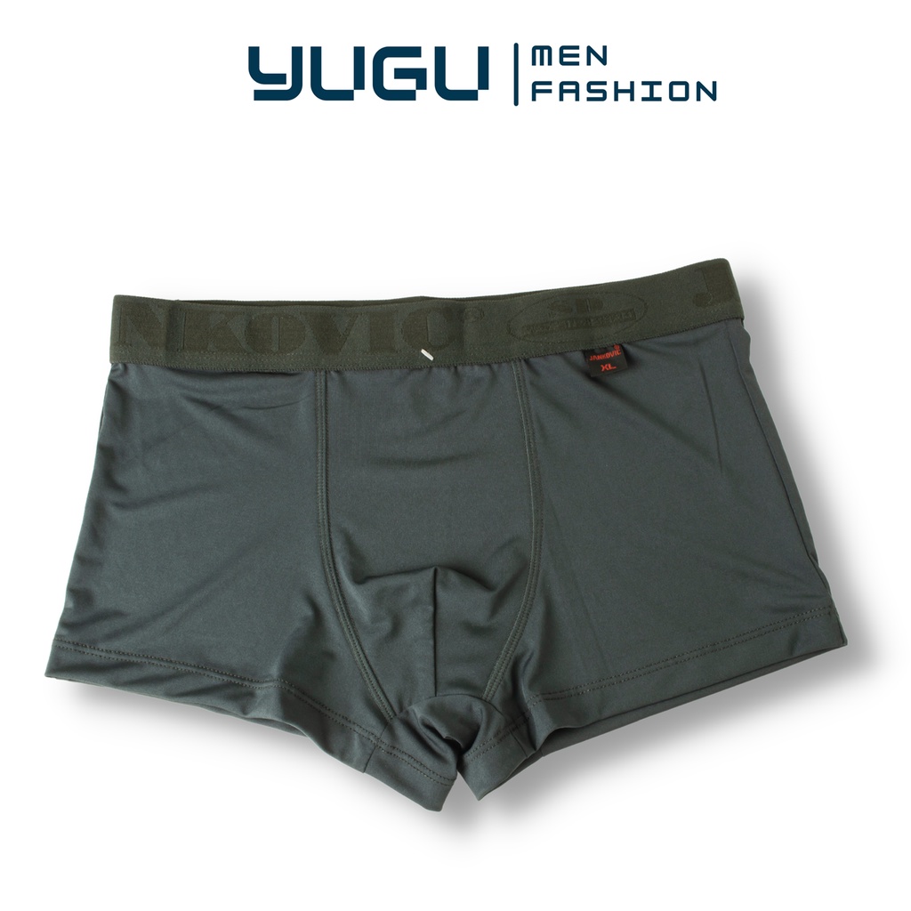 Quần lót nam boxer thun lạnh JKV6017 - YUGU - quần sịp đùi nam thun lạnh hàng công ty Việt nam 40- 80kg, 1 chiếc,che tên