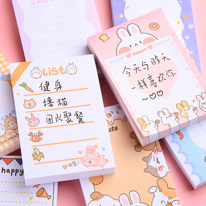 100 Giấy Ghi Chú Hình Thỏ Đáng Yêu