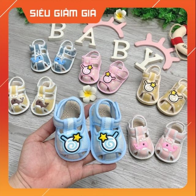 Giày tập đi, dép tập đi đế kép an toàn, mềm mại cho bé trai, bé gái MS01