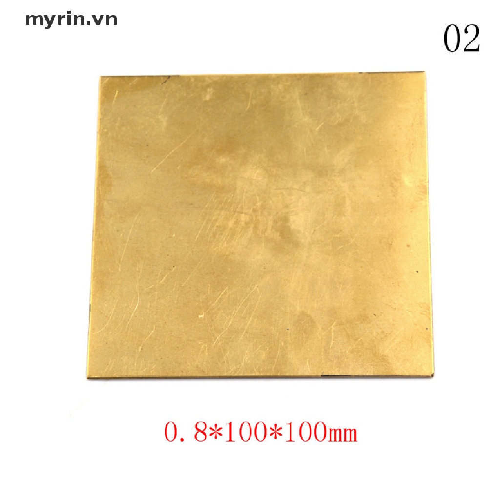 Tấm Lá Đồng Thau Mỏng 0.5mm / 0.8mm / 1mm / 2mm 100X100mm DIY