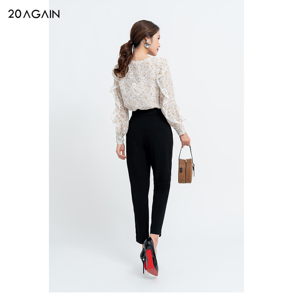 Quần tây nữ công sở 20AGAIN đủ màu, đủ size, chiết ly QAA0985 | BigBuy360 - bigbuy360.vn