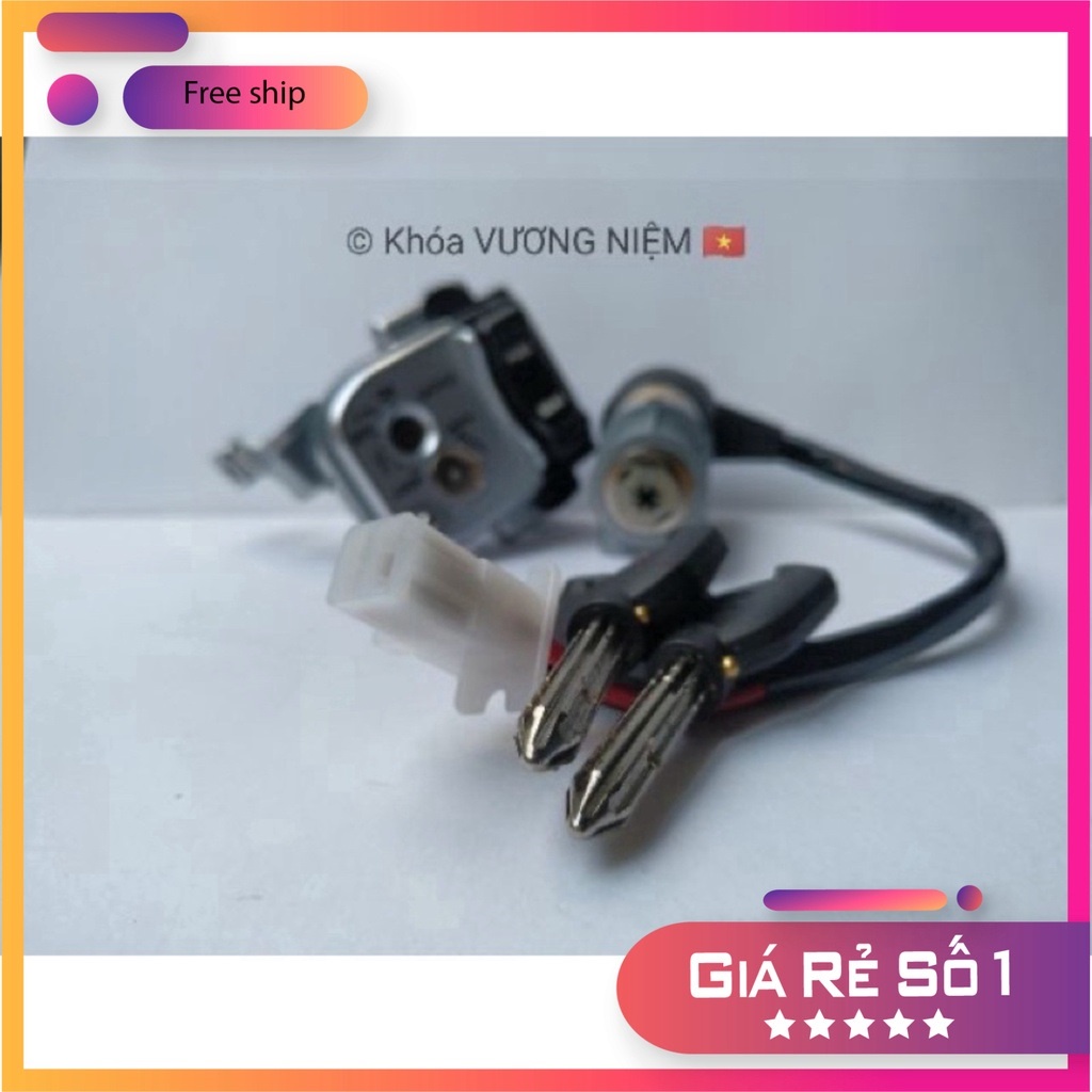 (KHOÁ VƯƠNG NIỆM) Bộ Ổ Khoá Xe Airblade Đời 2007 ĐẾN 2012 Chìa 8 Cạnh Chống Trộm Chính Hãng