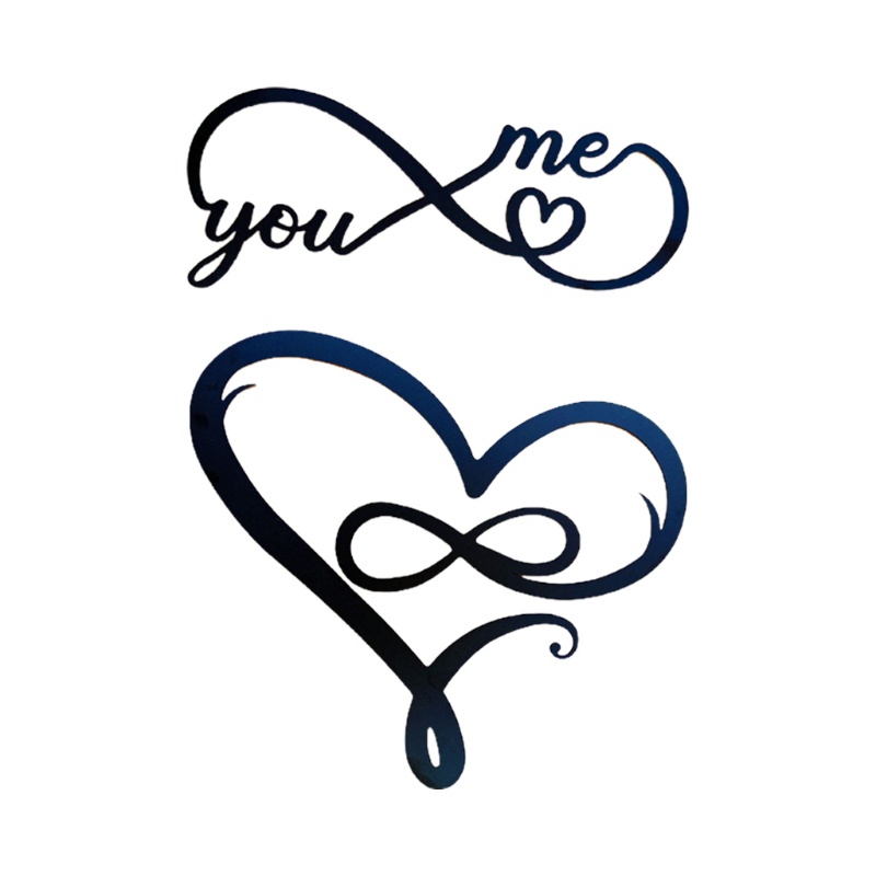 Miếng Dán Tường Trang Trí Chữ You Love Me for Infinity Hear
