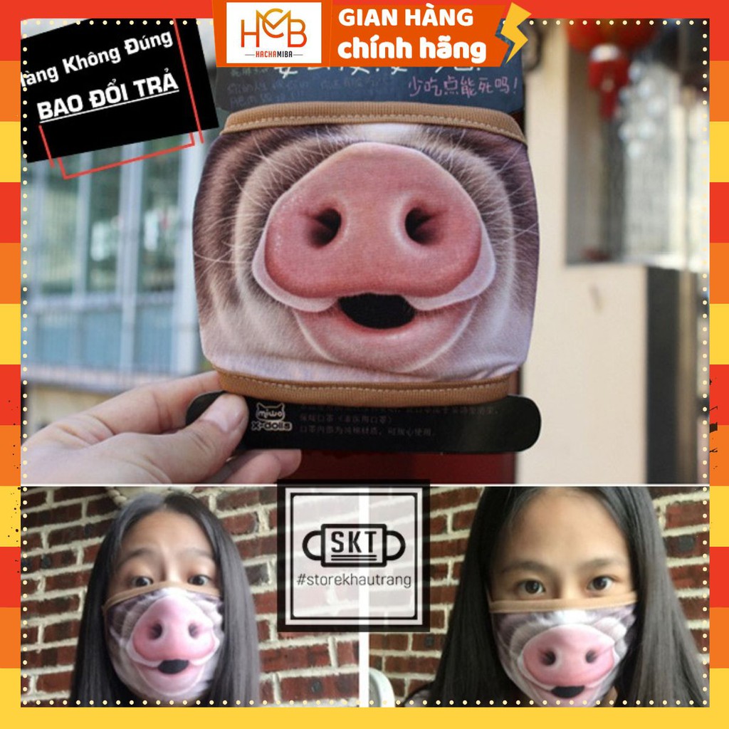 [Mã FAMAYFA giảm 10K đơn 50K] Khẩu Trang Heo 3D Độc Lạ