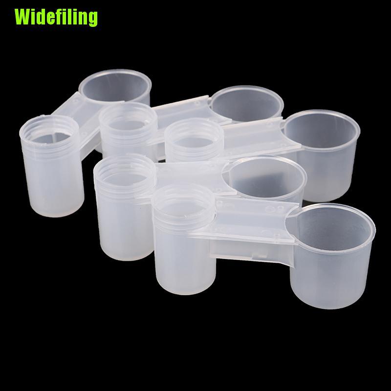 Set 5 Bình Đựng Nước Uống Bằng Nhựa Trong Suốt Cho Chim Cảnh