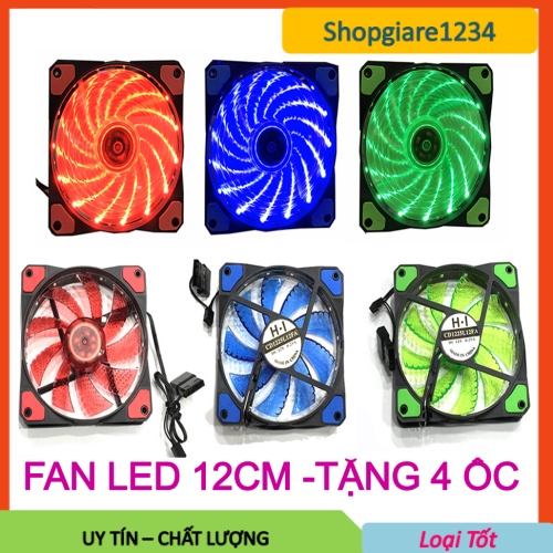Quạt Tản Nhiệt, Fan Case Led 33 Bóng Đèn Led 12cm- Làm Mát Cho Case Máy Tính - Được Chọn Màu