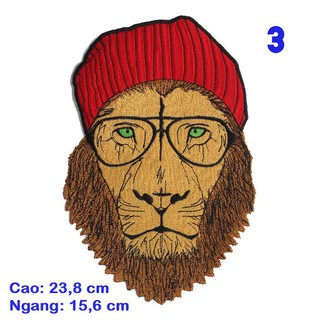 Sticker vải, patch ủi lớn hình sư tử