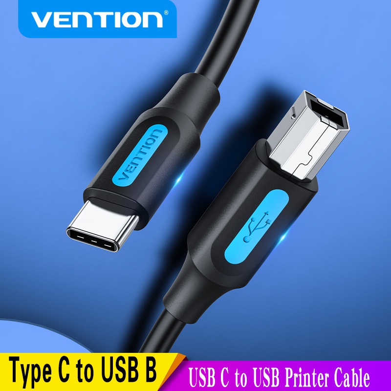 Dây Cáp Vention USB C 2.0 Cho Máy In MacBook Pro Scan Fax machine HP Canon Dell Samsung