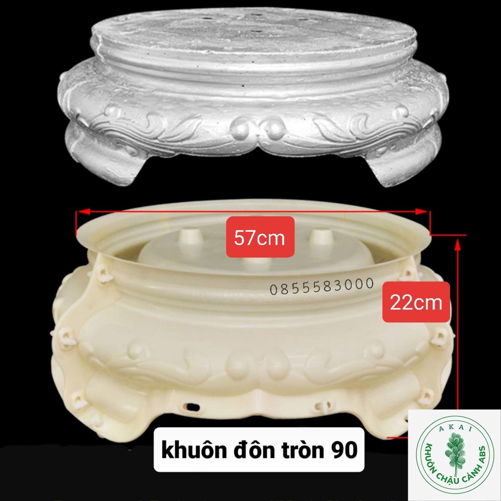Khuôn đúc chậu cảnh tròn 90 và chân đôn