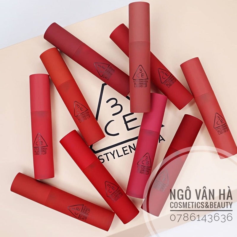 SON KEM LÌ 3CE BLURRING LIQUID LIP