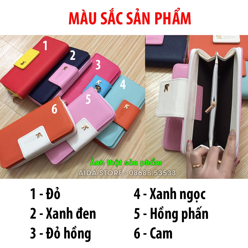 Ví bóp nữ Donbook Hàn Quốc (kéo qua xem ảnh thật sp)