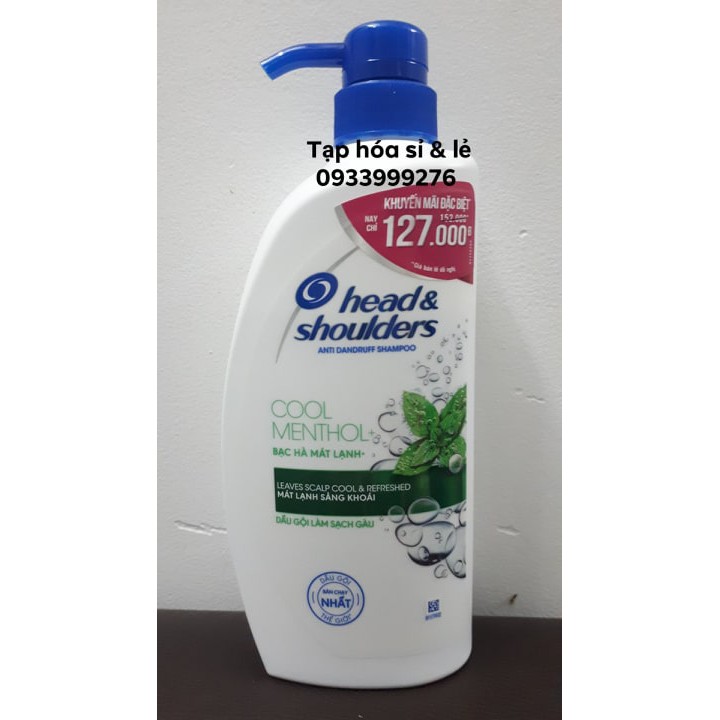 Dầu Gội Head &amp; Shoulders Bạc Hà Làm Sạch Gàu 625ml