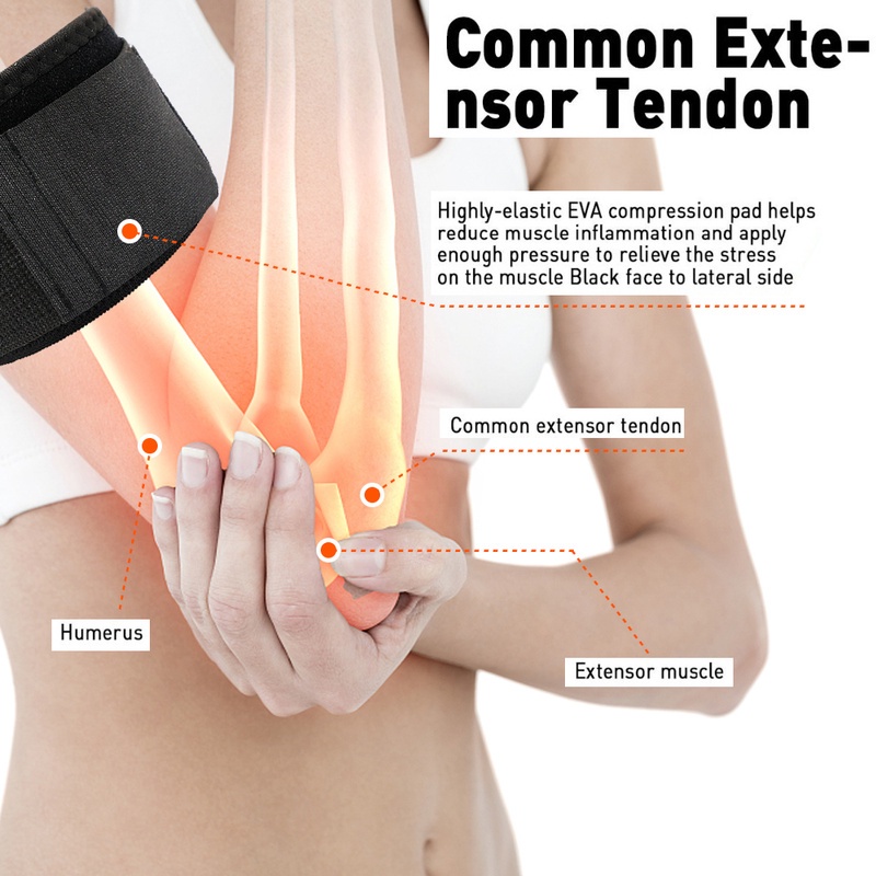 Đai Quấn Bảo Vệ Khuỷu Tay/Khuỷu Tay Có Thể Điều Chỉnh Hỗ Trợ Giảm Đau Khớp Dành Cho Chơi Golfer