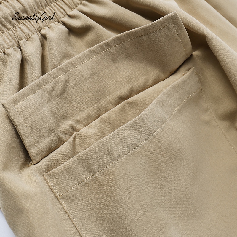 Quần Dài Lưng Cao Màu Trơn Dáng Rộng Thời Trang 2022 Cho Nữ