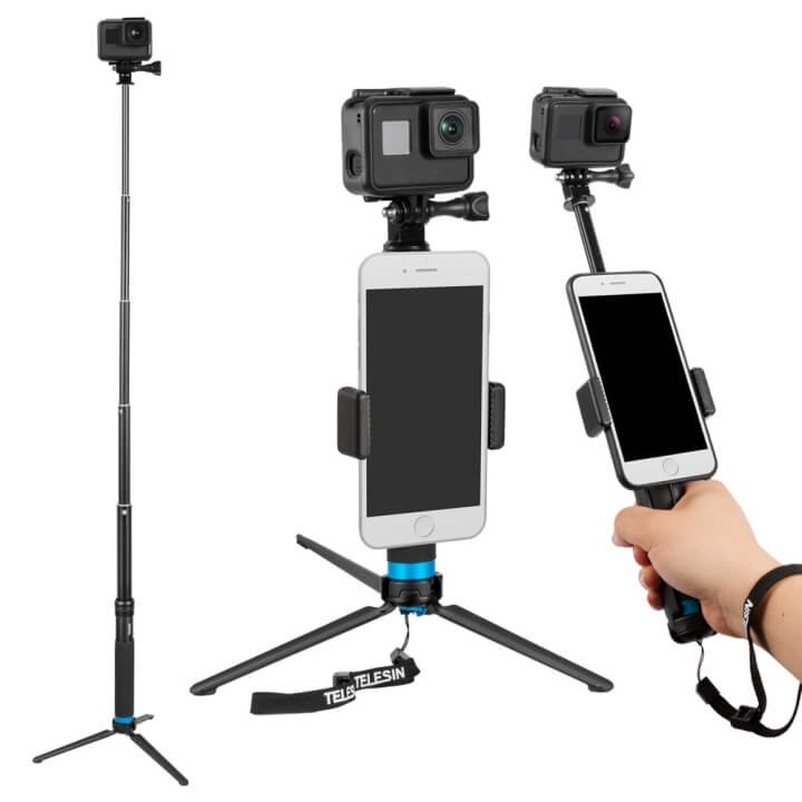 Gậy chụp hình cho Gopro Telesin