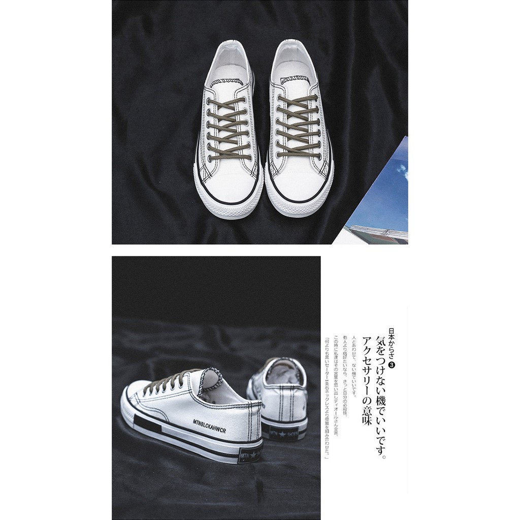 Giày thể thao nữ đế bằng giá rẻ giày sneaker nữ trắng đen ulzzang cao cấp hot trend AZUKA - E5 | BigBuy360 - bigbuy360.vn