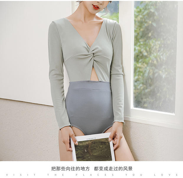 Đồ Bơi Liền Thân Dài Tay Phong Cách Quyến Rũ Dành Cho Nữ | BigBuy360 - bigbuy360.vn