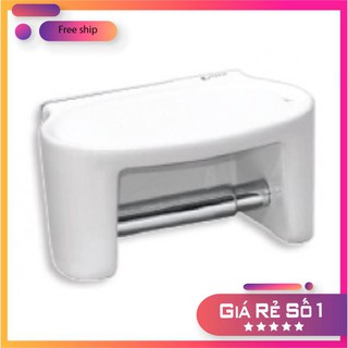 Hộp giấy vệ sinh kèm kệ để điện thoại, xà bông bằng sứ INAX chính hãng