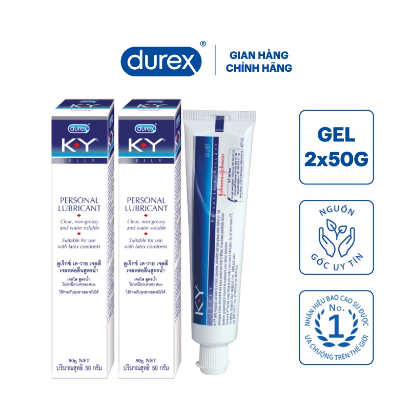 Bộ 2 gel bôi trơn Durex K-Y Jelly 50g/hộp
