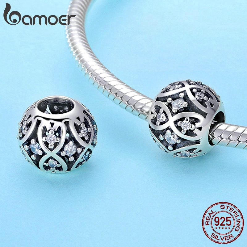 Charm vòng tay Bamoer SCC732 bằng bạc 925 sterling DIY thanh lịch