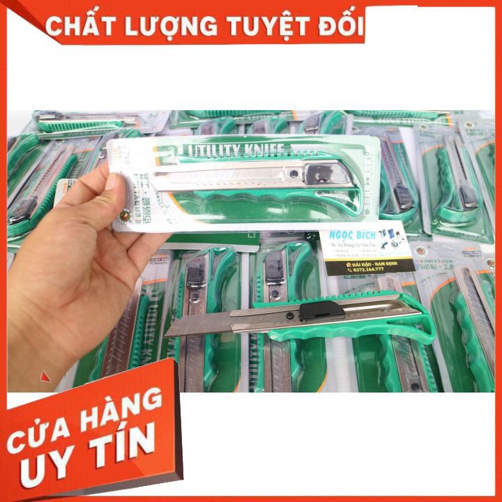 [RẺ VÔ ĐỊCH] Dao Rọc Giấy BerryLion Loại To Màu Xanh (Chính Hãng)