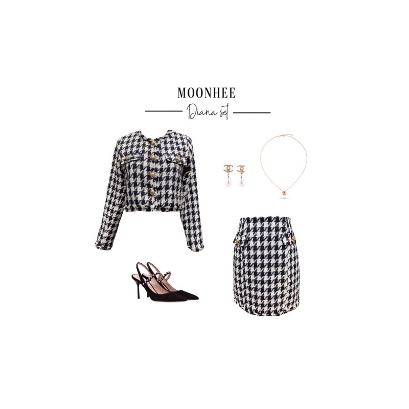 Set dạ tweed Diana set - MOONHEE