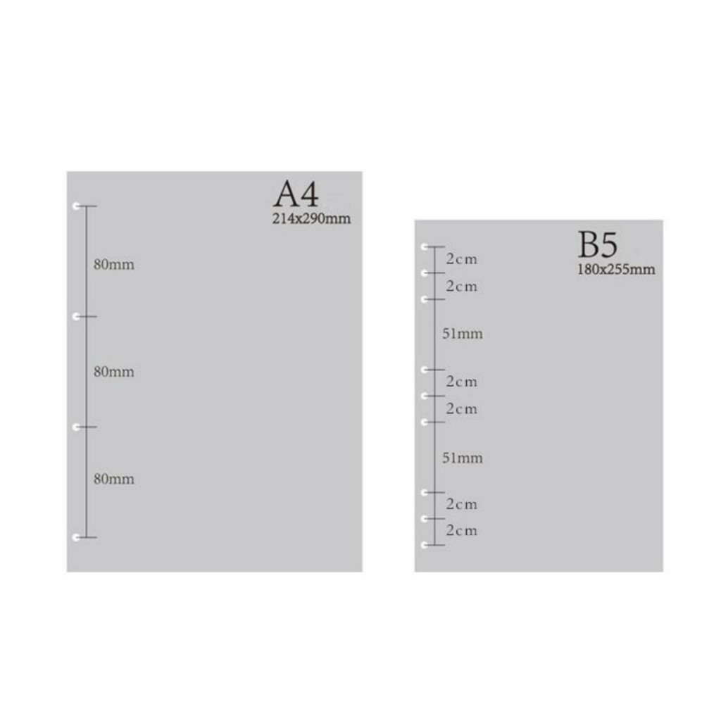 PLANNER NHỰA CỨNG A4/B5/A5/A6/A7