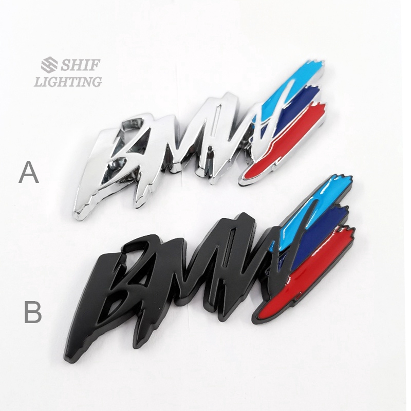 Nhãn dán họa tiết BMW bằng kim loại trang trí mặt sau xe hơi BMW