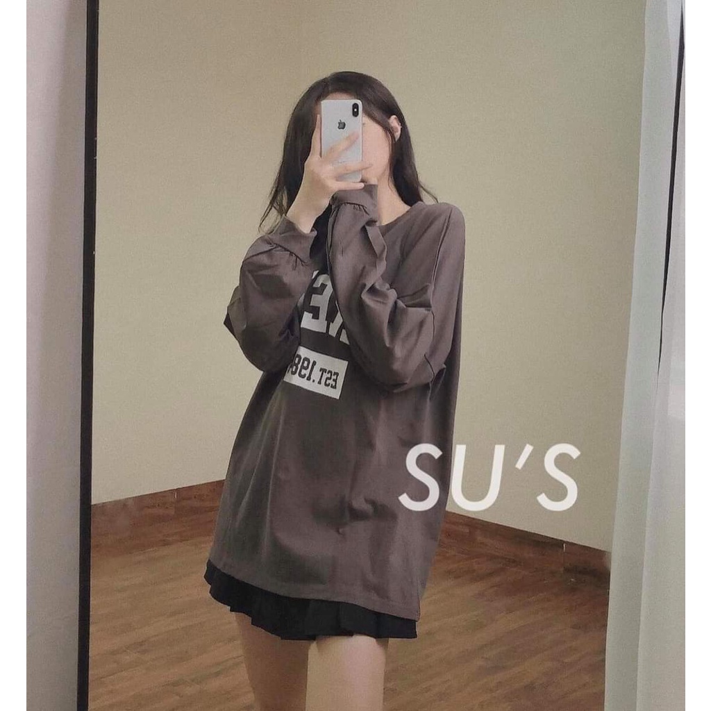 Áo thụng dài tay CREW dáng form rộng