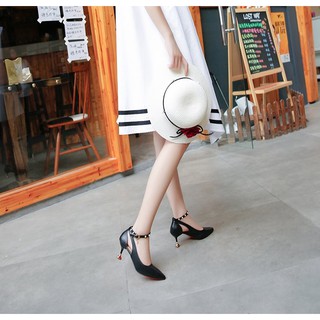 | hàng qccc | - sandal cao gót 5cm quai ngọc da pu cực đẹp giá tốt- m268