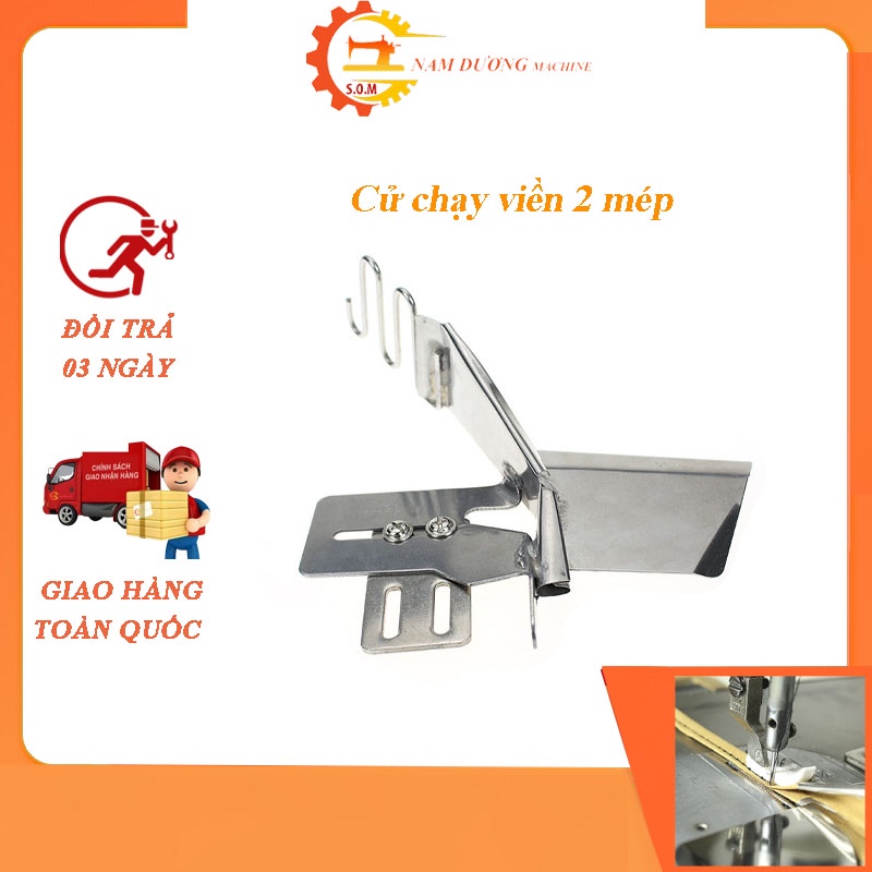 cử viền 2 mép &gt;  cử bướm  máy may 1 kim không cần thay chân vịt mặt nguyệt