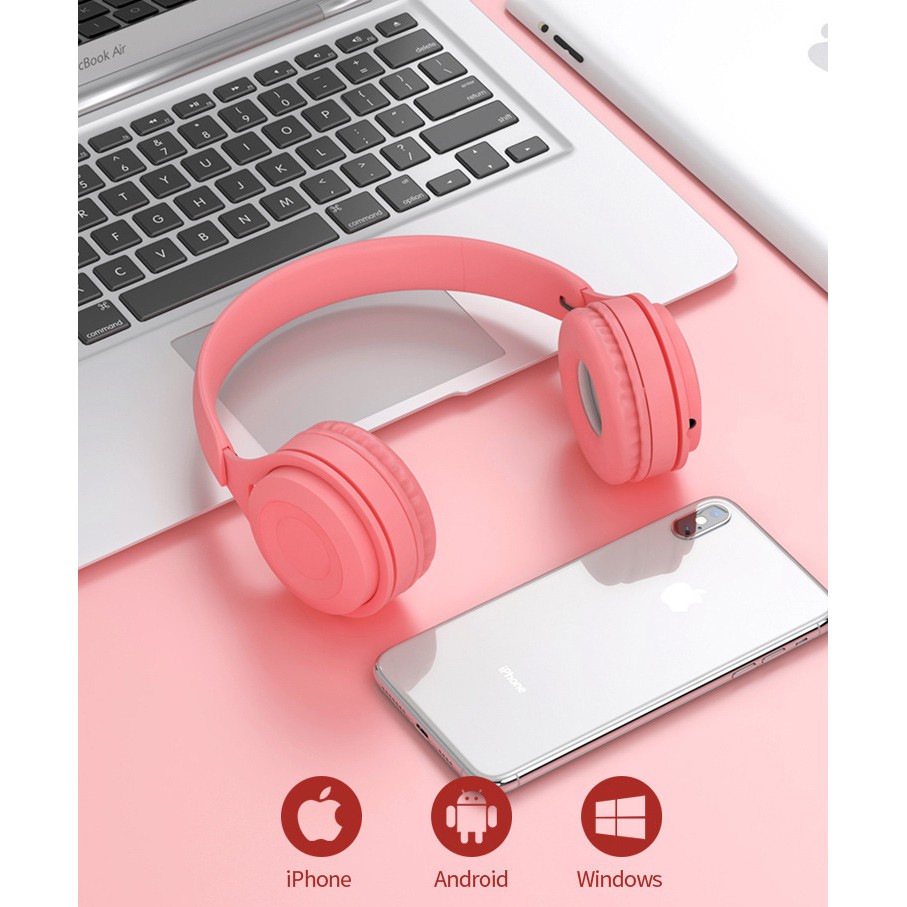 Tai Nghe Bluetooth 5.0 Chụp Tai có micro Headphone không dây thời trang màu sắc Y08 GEMINI SHOP