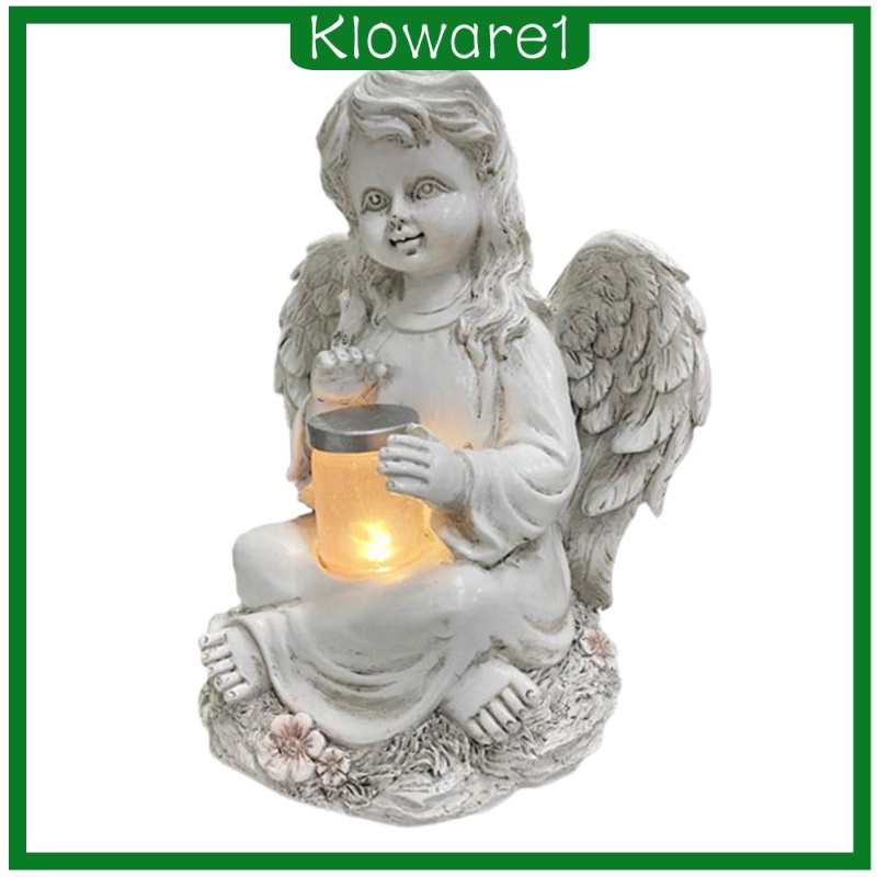 1 Đèn Năng Lượng Mặt Trời Hình Thiên Thần Dùng Trang Trí Sân Vườn