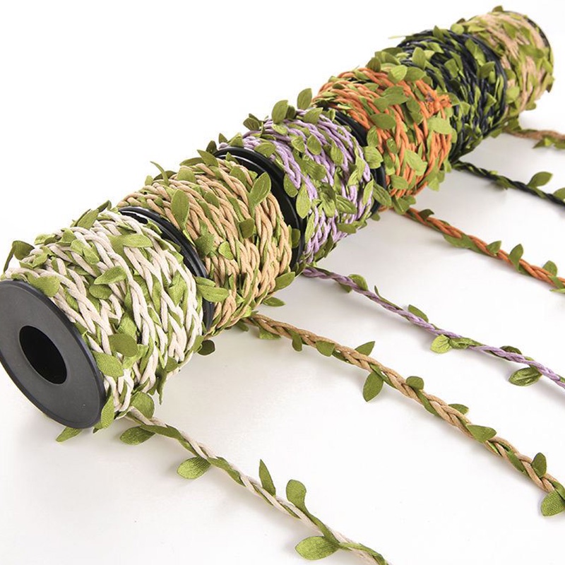 Cuộn dây lá xanh 10m trang trí tiệc