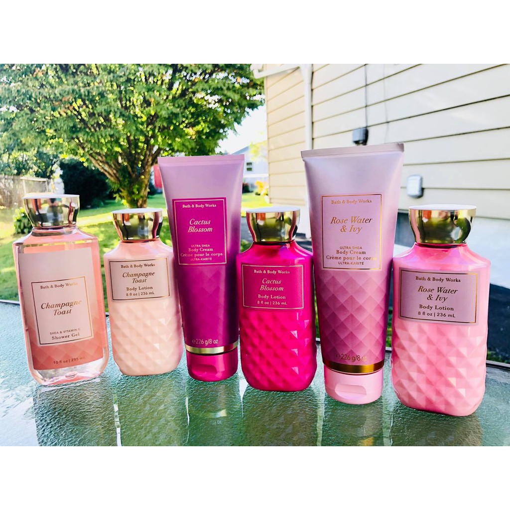 🍒 Sữa Dưỡng Thể Bath & Body Works Body Lotion - Cactus Blossom | Forever Red | Champagne Toast | Rose Water Ivy