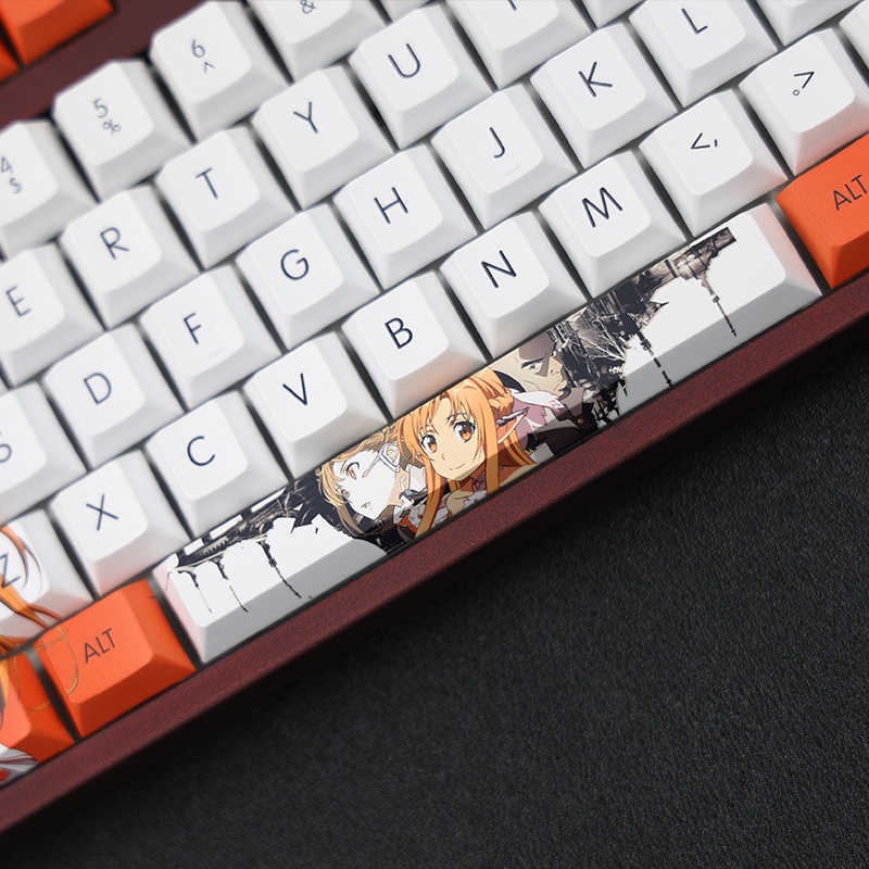 Yuuki Asuna Keycaps Cherry Hồ sơ Sword Art Online SAO Anime PBT DYE-SUB Bàn phím cơ Keycaps