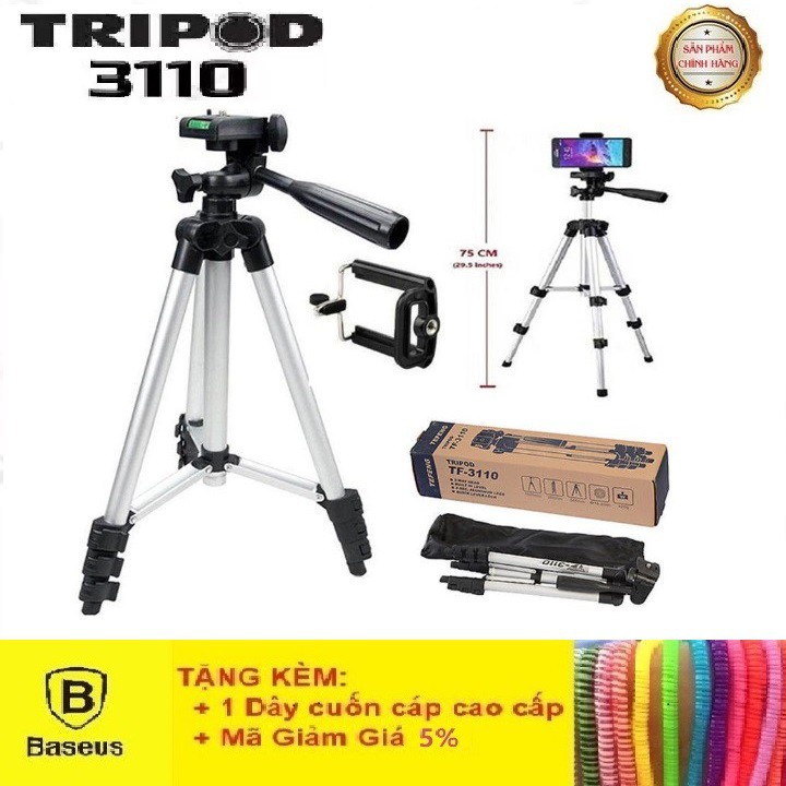 Tripod Mini TF-3110💖CỰC HOT💖Gậy Chụp Hình 3 Chân Kéo Dài Giá Đỡ Điện Thoại LiveStream, Chụp Ảnh Từ Xa Cực Đẹp