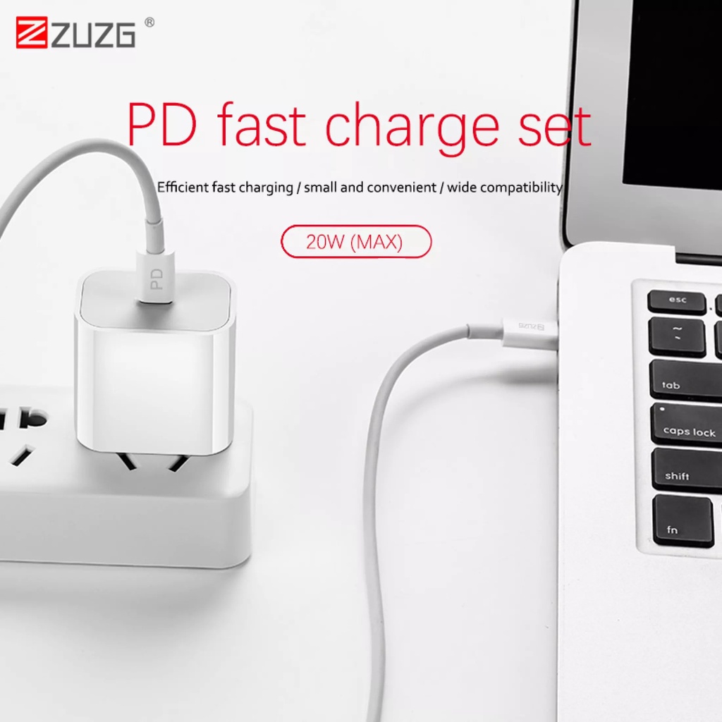 Củ sạc nhanh 20w PD20  USB-C PiQ 3.0 ZUZG