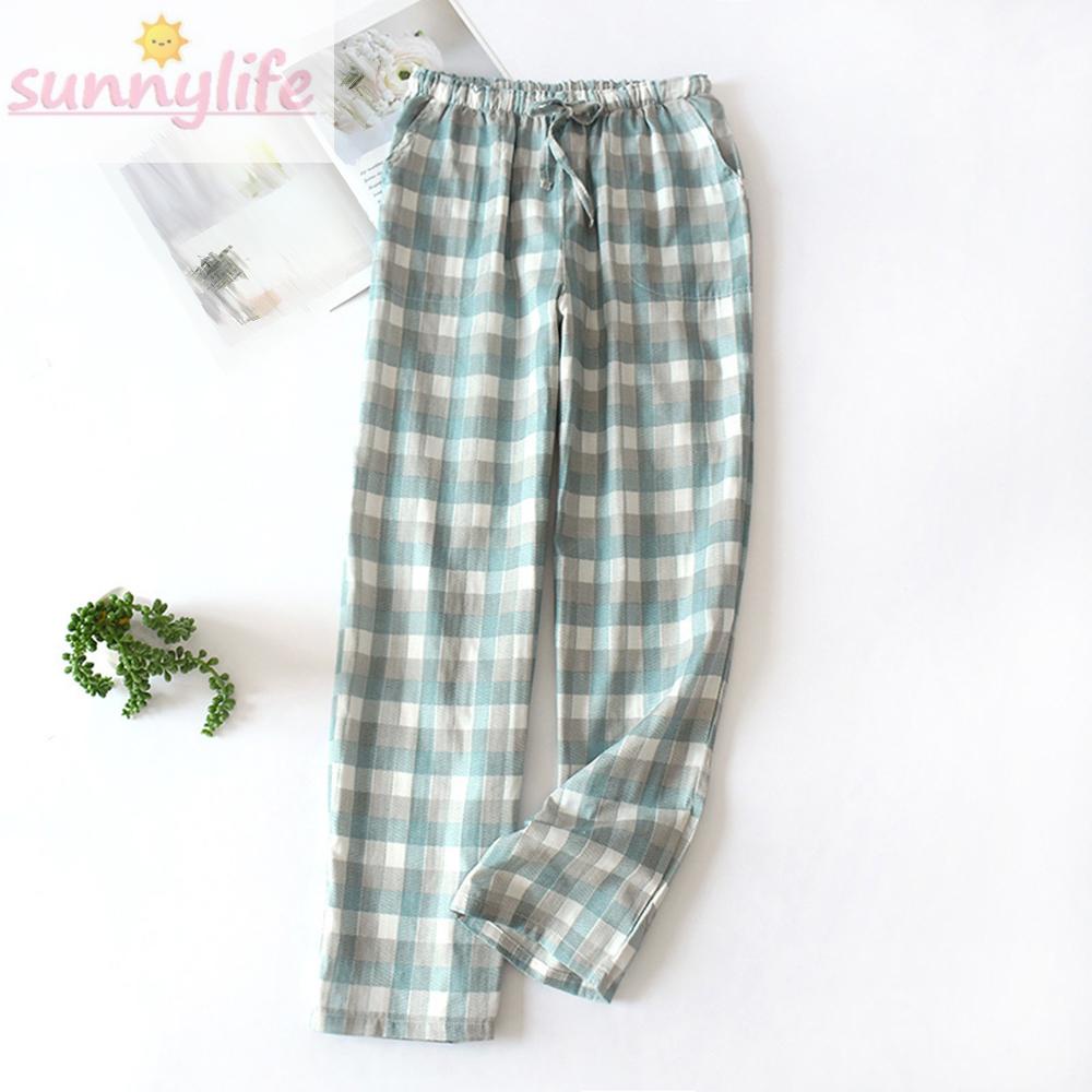 Quần pyjama cotton mềm thoáng khí thoải mái cho nam