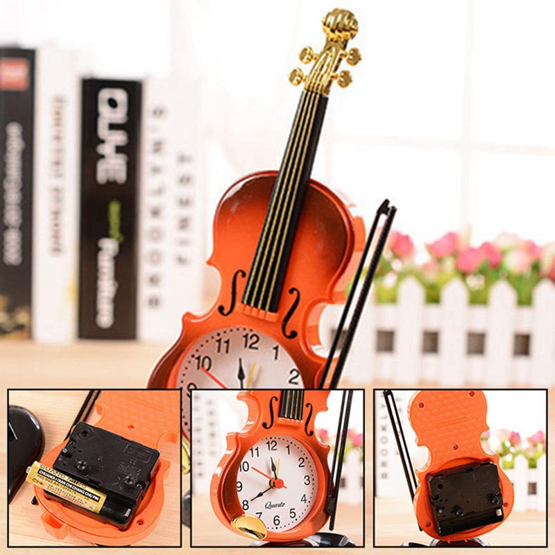 Đồng Hồ Báo Thức Hình Đàn Violin Sáng Tạo