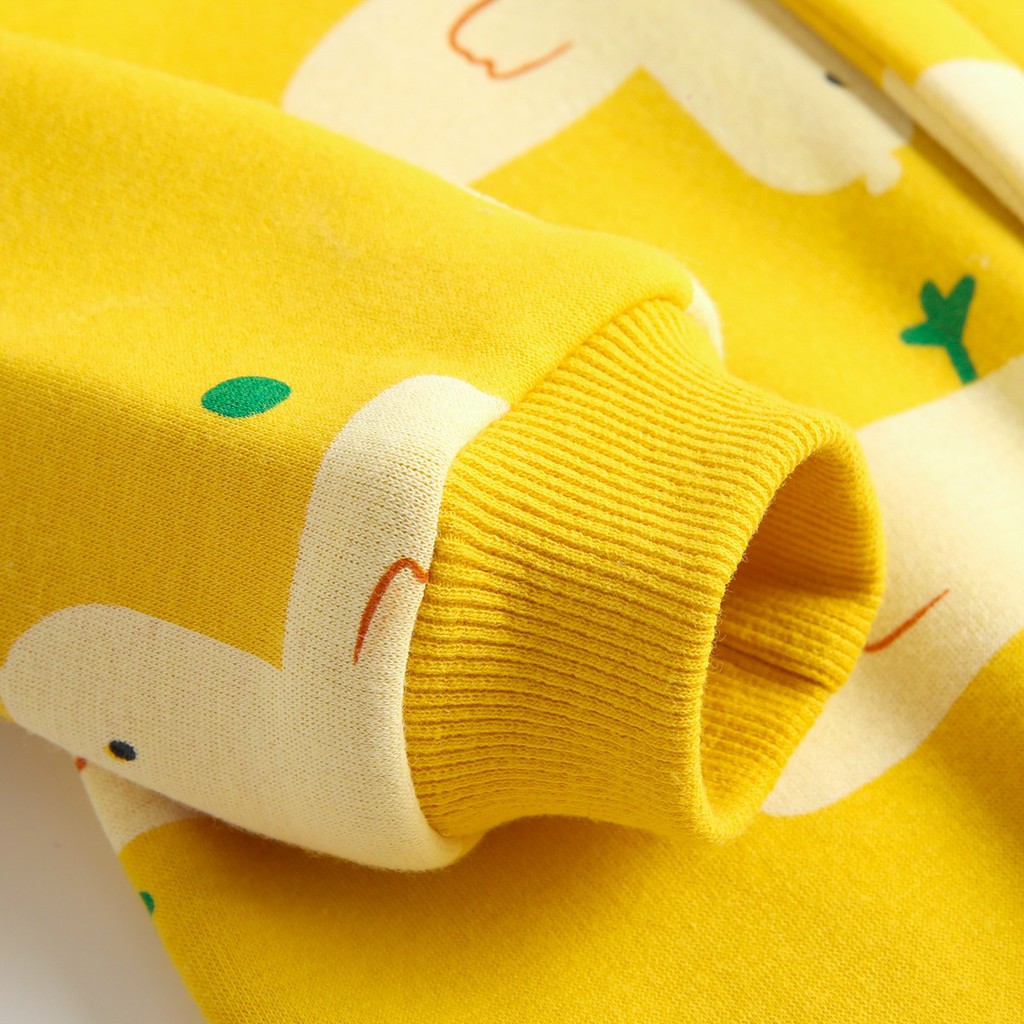 Sanlutoz Áo Liền Quần Tay Dài Chất Liệu Cotton In Họa Tiết Dễ Thương Thời Trang Mùa Đông Cho Bé Sơ Sinh