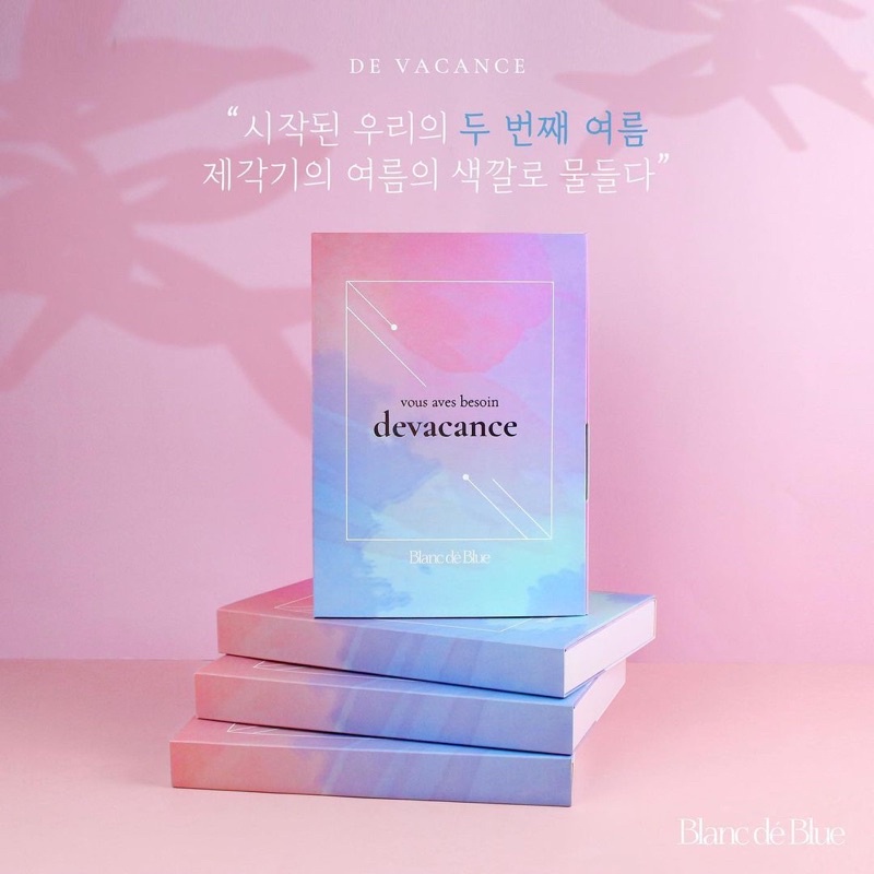 Sơn gel Blanc Dé Blue chính hãng Hàn Quốc set De Vacance