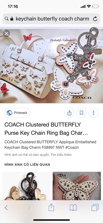 Móc khoá móc túi sách siêu đẹp đến từ thương hiệu coach