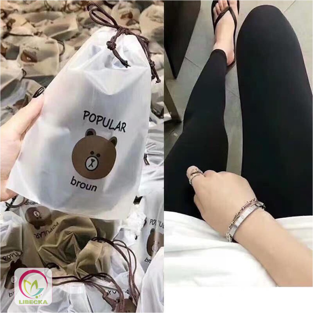 Quần leggings nữ túi gấu LOẠI MỎNG nhiều Cotton siêu bên dai đẹp dễ thương SEXY giá rẻ xuất Nhật LIBECKA QLG01 | BigBuy360 - bigbuy360.vn