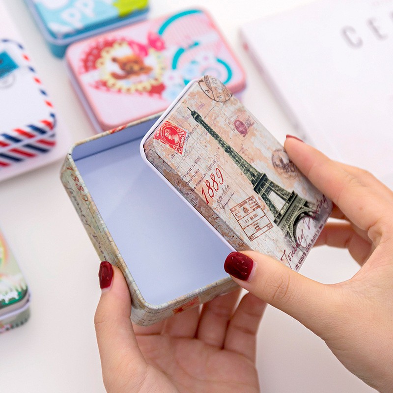 Hộp Thiếc Đựng Quà Nhỏ Nhắn Phong Cách Hàn Quốc Dễ Thương | BigBuy360 - bigbuy360.vn