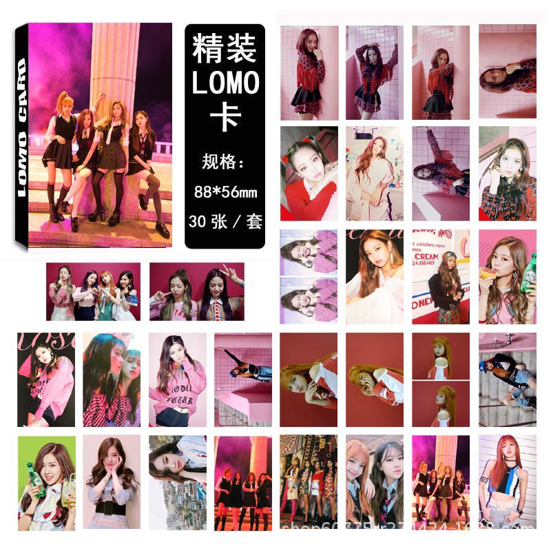 Lomo hộp 30 tấm BLACKPINK, EXO, WANNA ONE, BTS, GOT7, TWICE, TFBOYS, SEVENTEEN