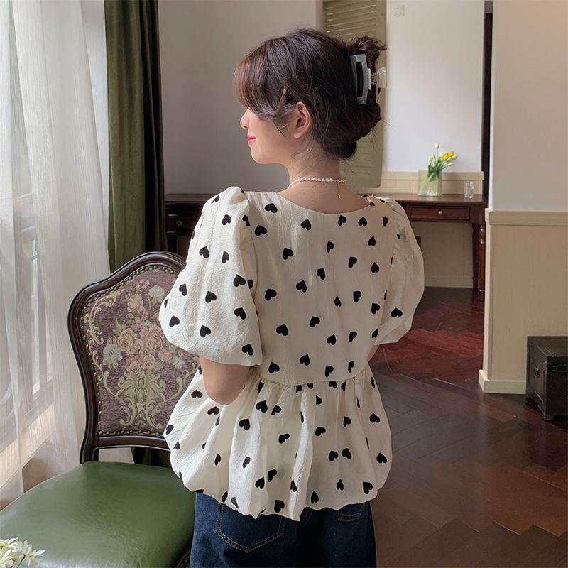 Áo Sơ Mi Tay Ngắn Cổ Chữ V Họa Tiết Hoa Thời Trang Mùa Hè 2022 Mới Cho Nữ